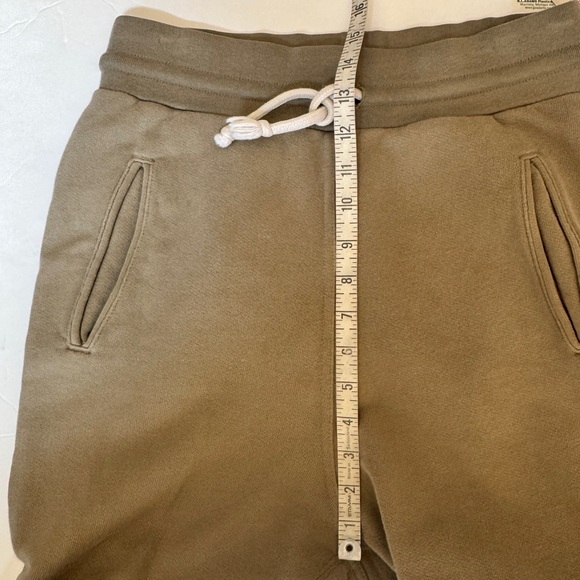 John Elliott Beige Cotton Drop Crotch Slim Sweatpants Jogger Pants Sz 2 = Medium - Picture 6 of 8